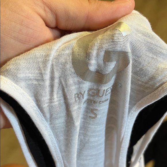 G by Guess Black and Pink Lip Print Tank Top - Picture 2 of 2